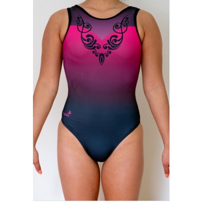 1069-03 Black to fuchsia, top section is gradient
